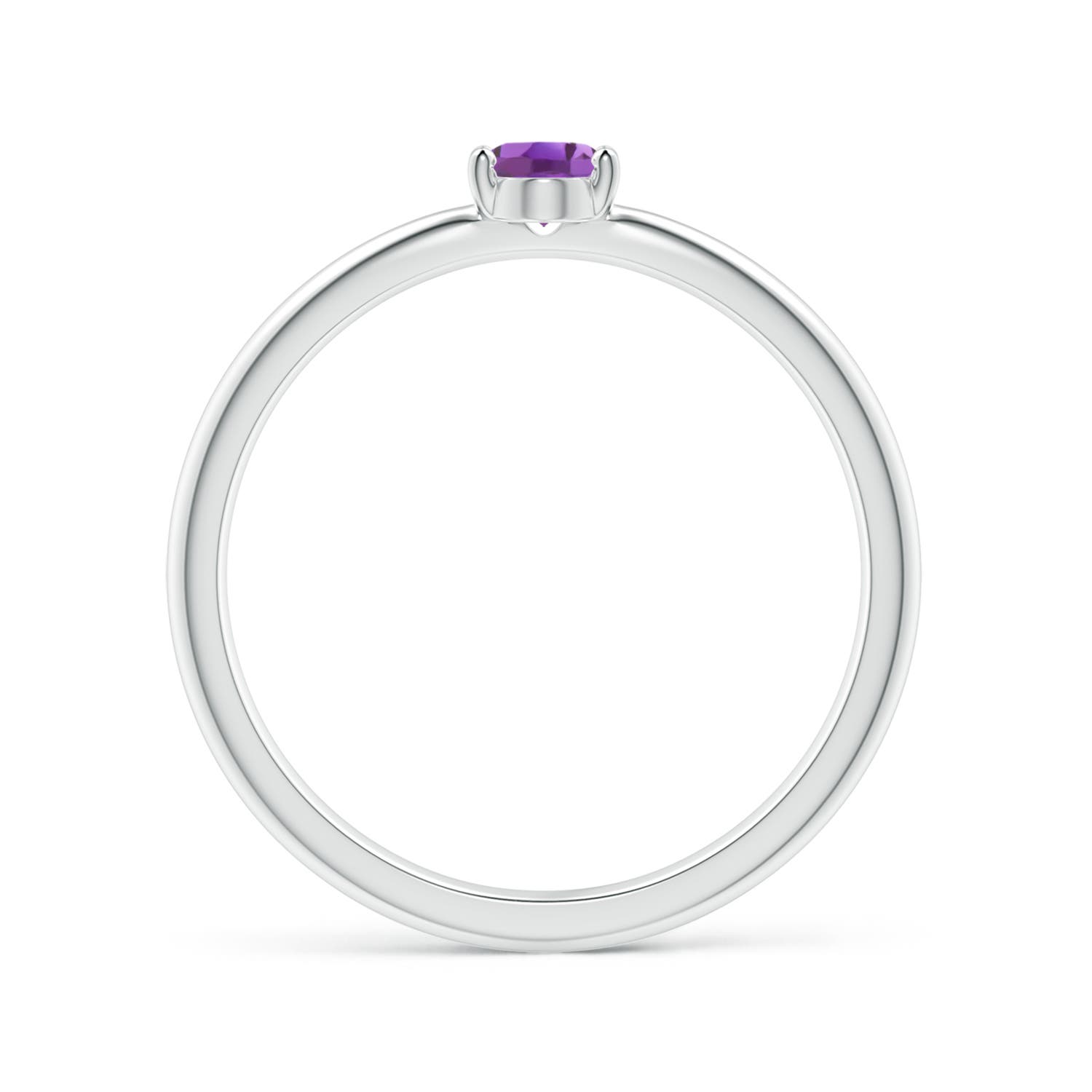 A - Amethyst / 0.3 CT / 14 KT White Gold