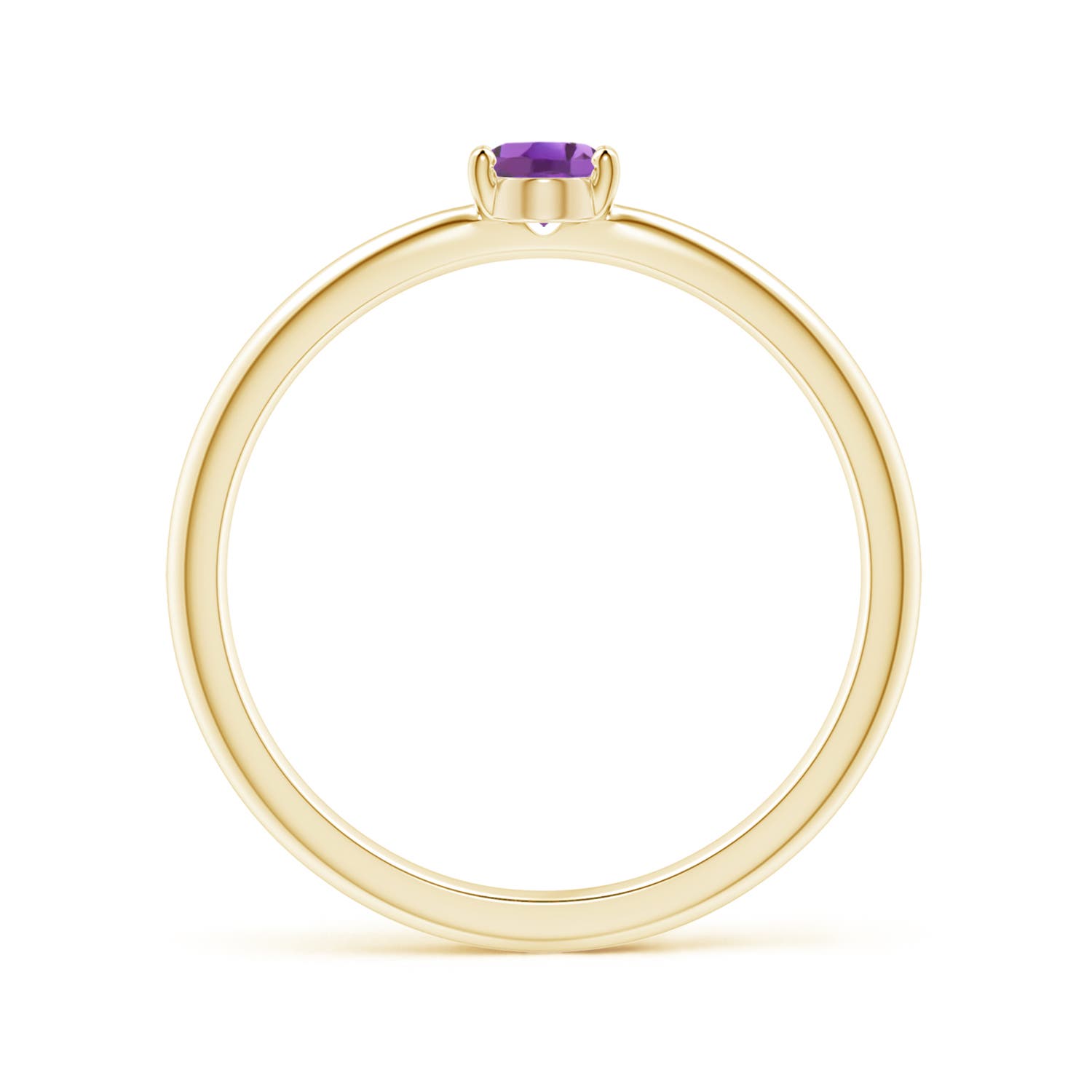 A - Amethyst / 0.3 CT / 14 KT Yellow Gold