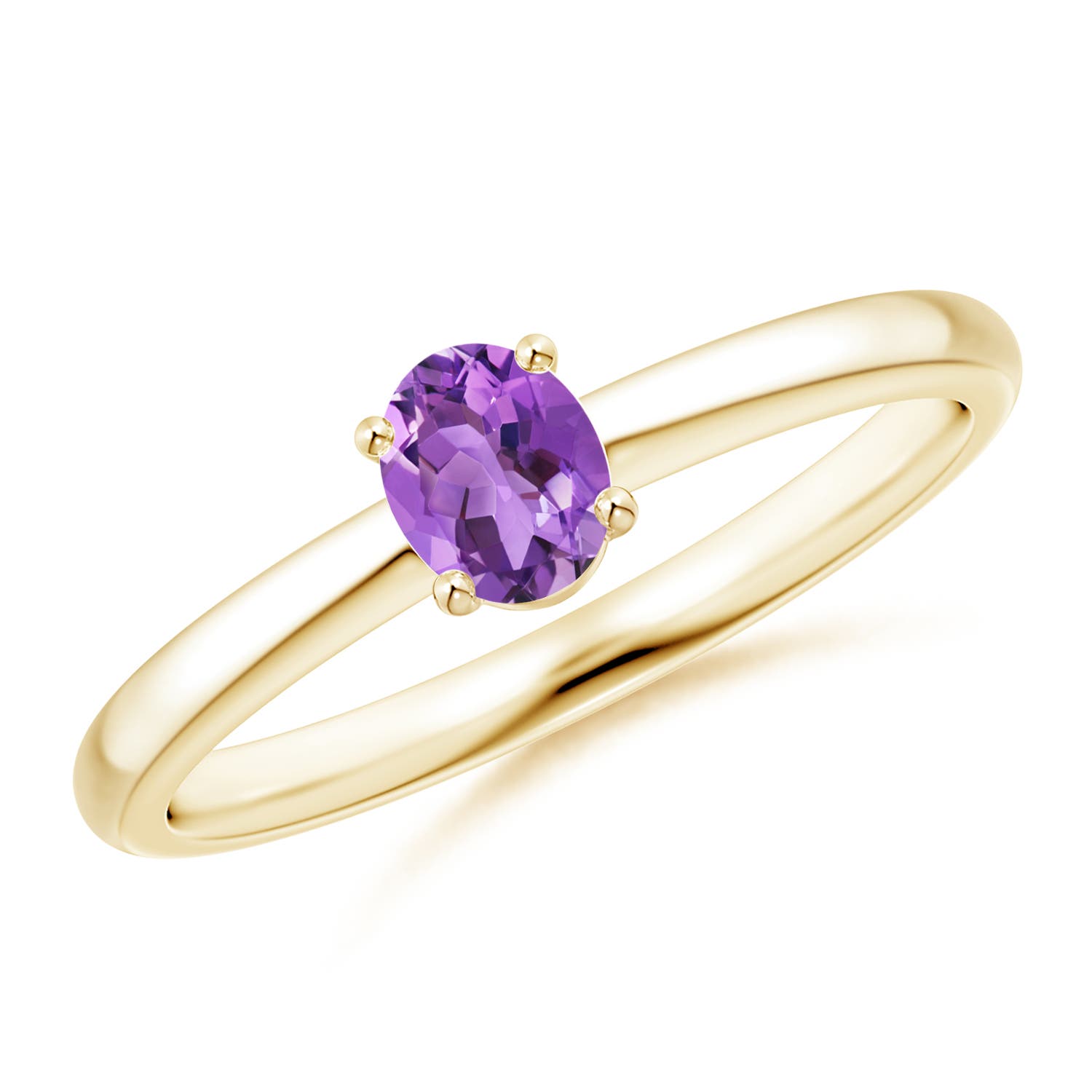 AA - Amethyst / 0.3 CT / 14 KT Yellow Gold