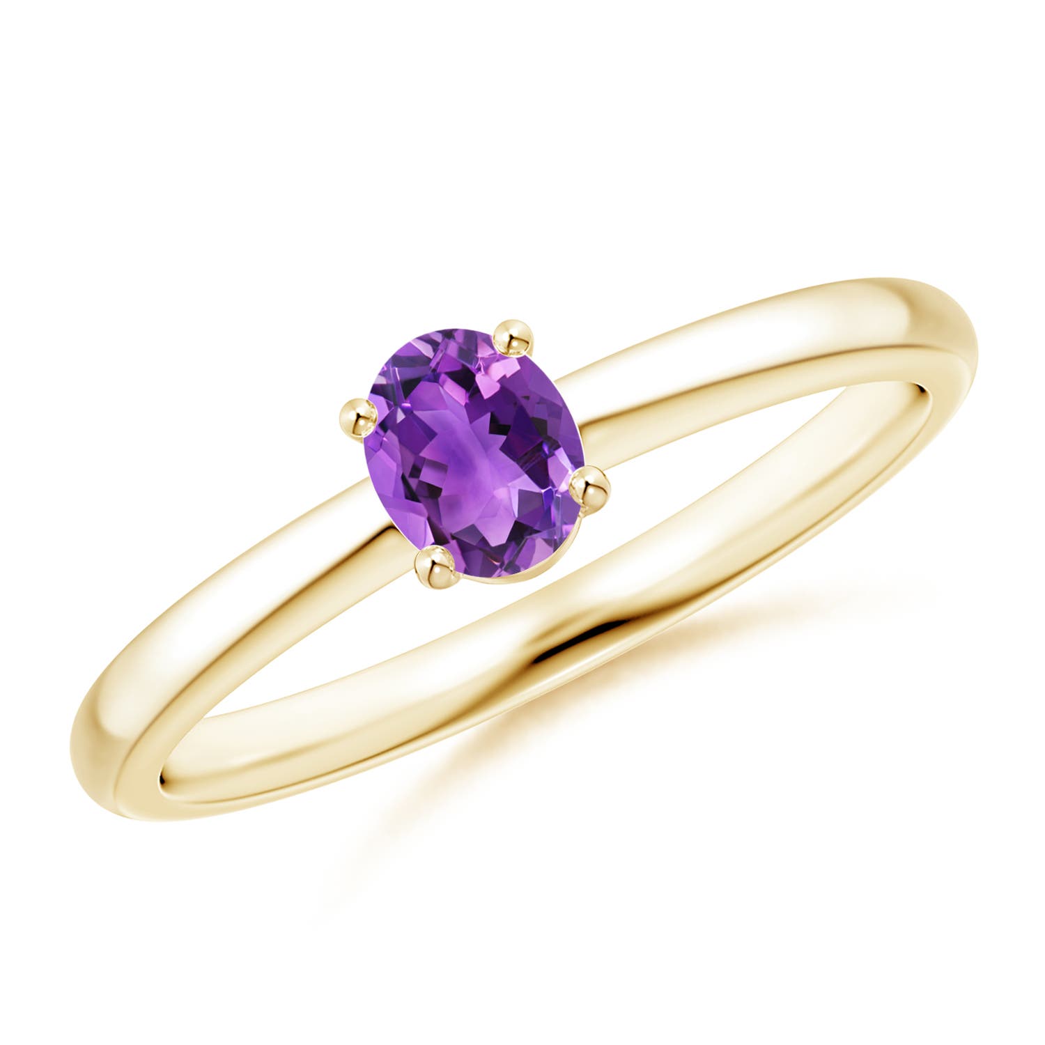 AAA - Amethyst / 0.3 CT / 14 KT Yellow Gold