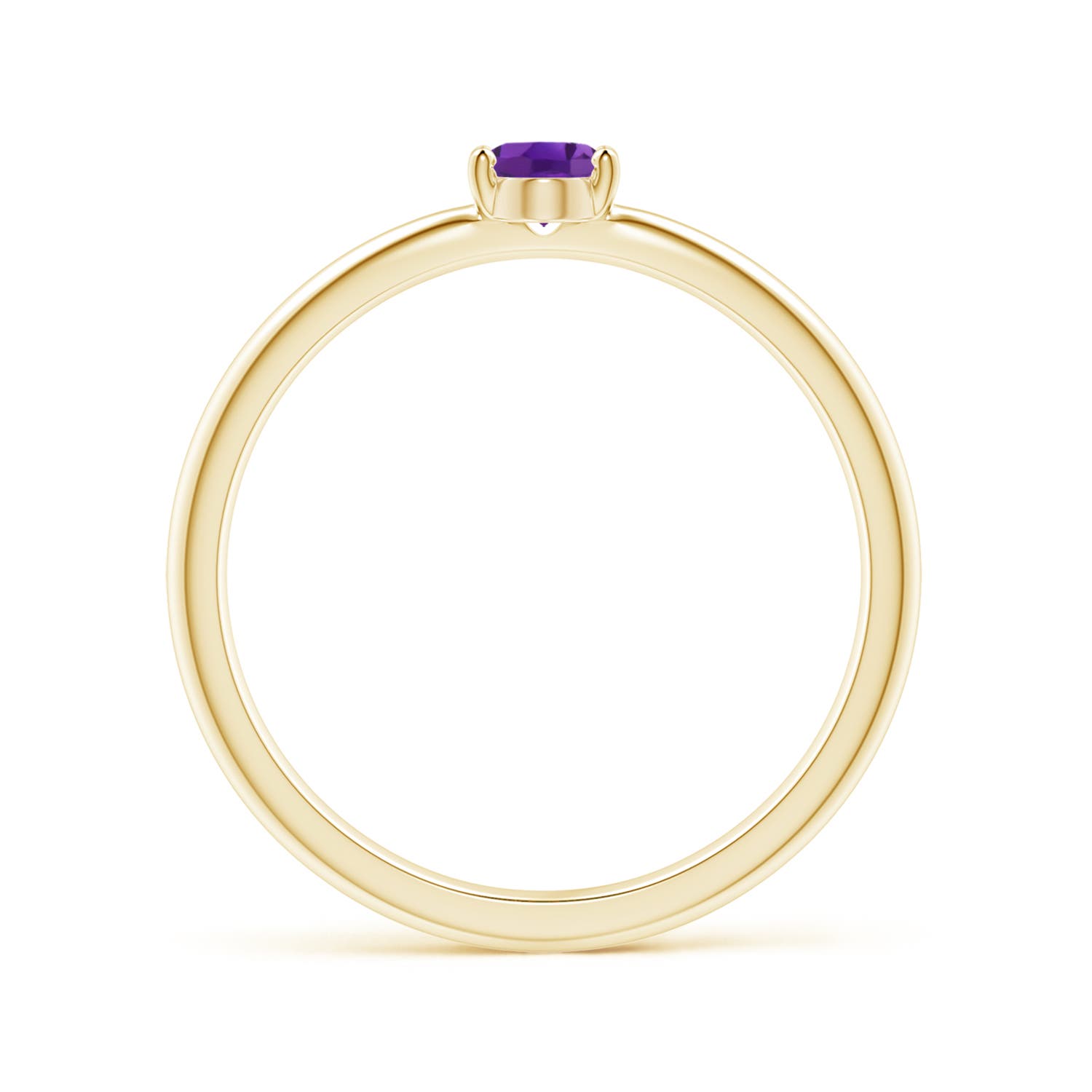 AAA - Amethyst / 0.3 CT / 14 KT Yellow Gold