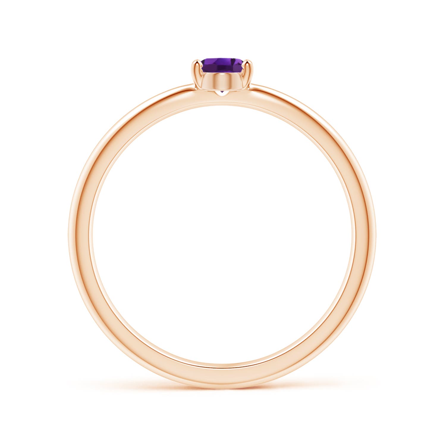 AAAA - Amethyst / 0.3 CT / 14 KT Rose Gold