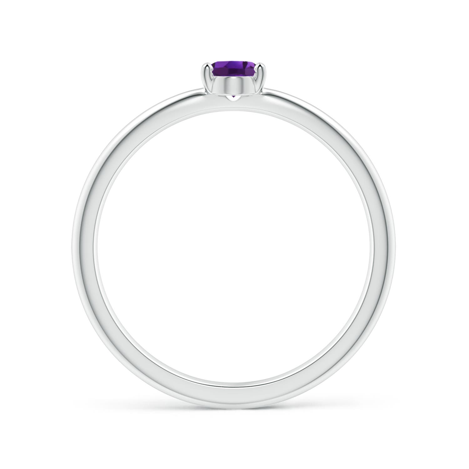 AAAA - Amethyst / 0.3 CT / 14 KT White Gold