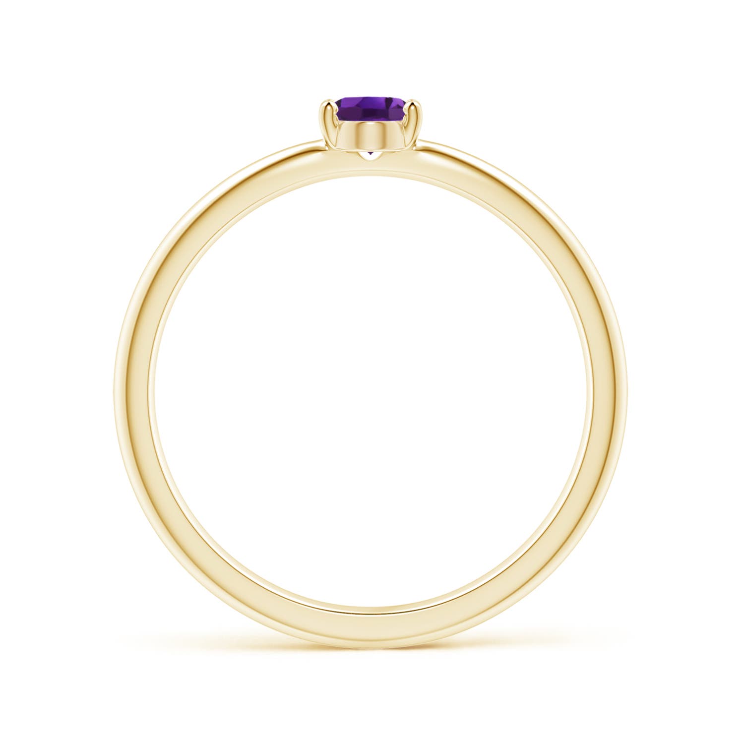 AAAA - Amethyst / 0.3 CT / 14 KT Yellow Gold