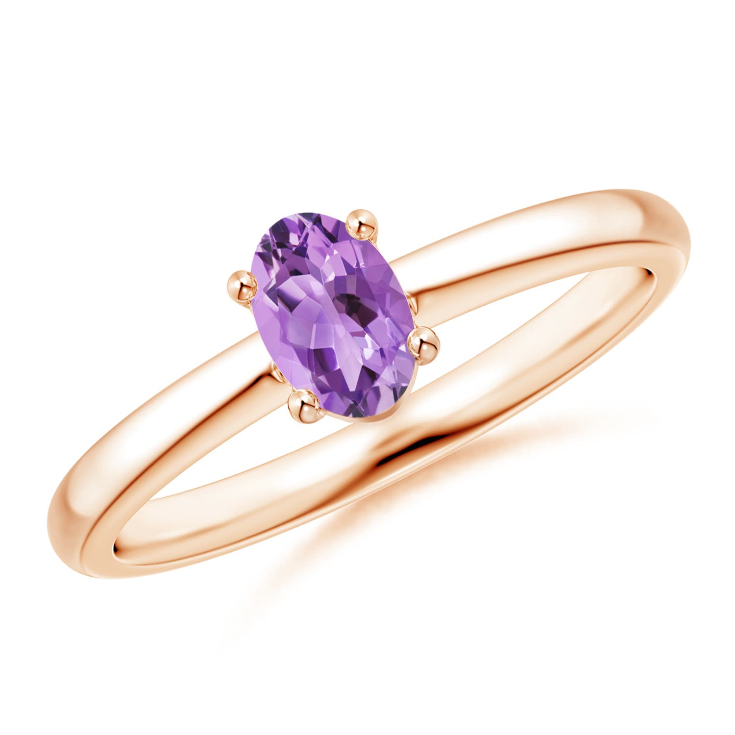 A - Amethyst / 0.4 CT / 14 KT Rose Gold