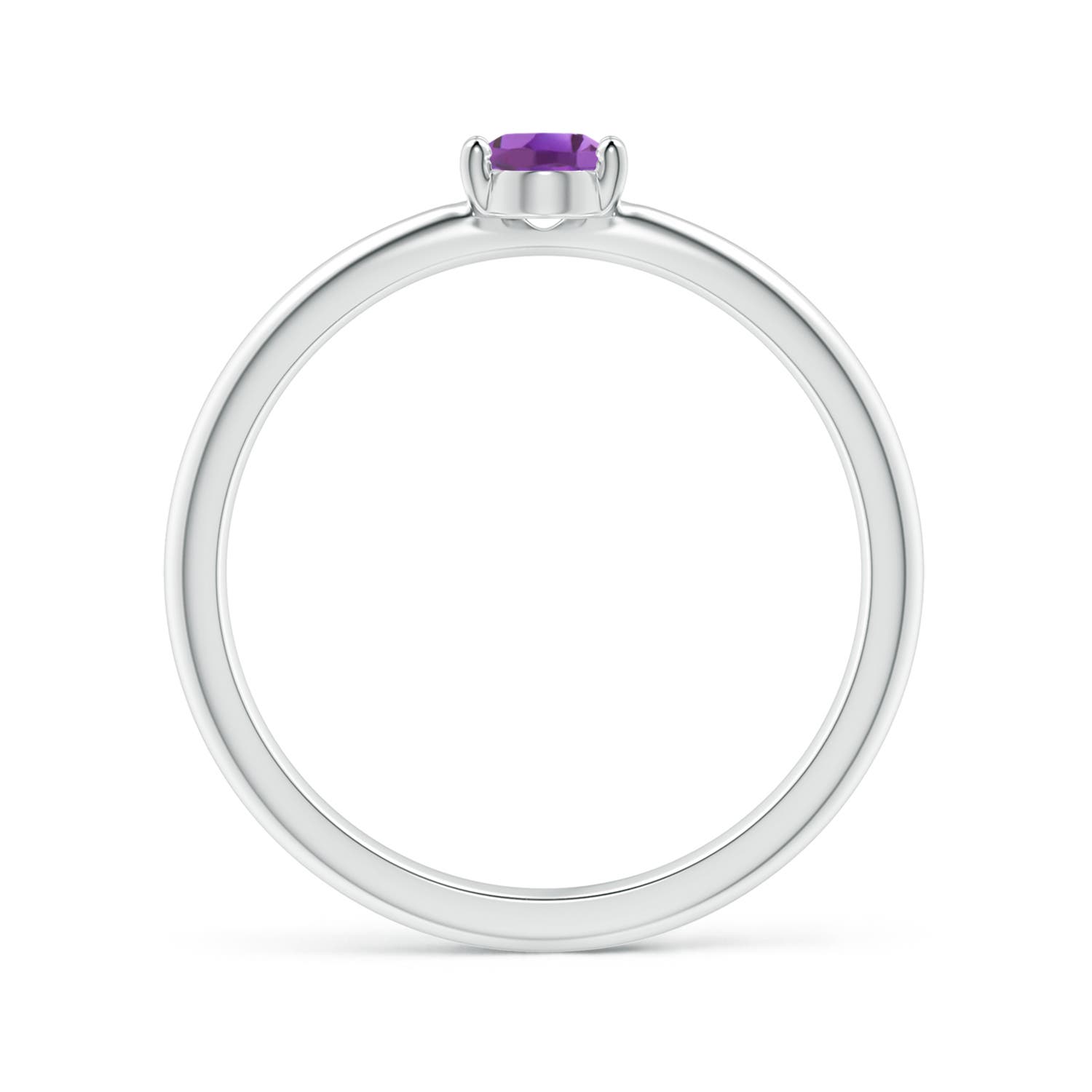 A - Amethyst / 0.4 CT / 14 KT White Gold