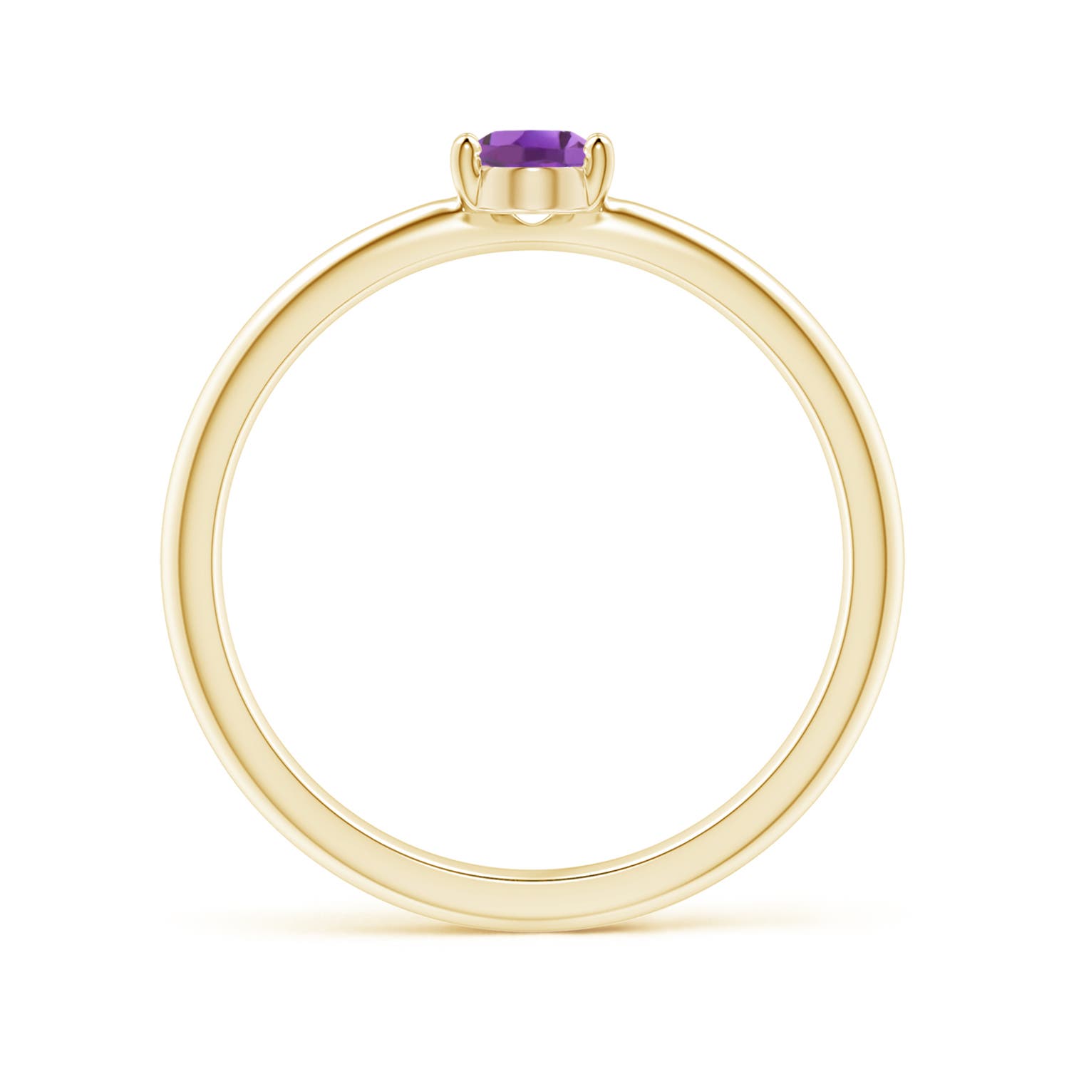 A - Amethyst / 0.4 CT / 14 KT Yellow Gold