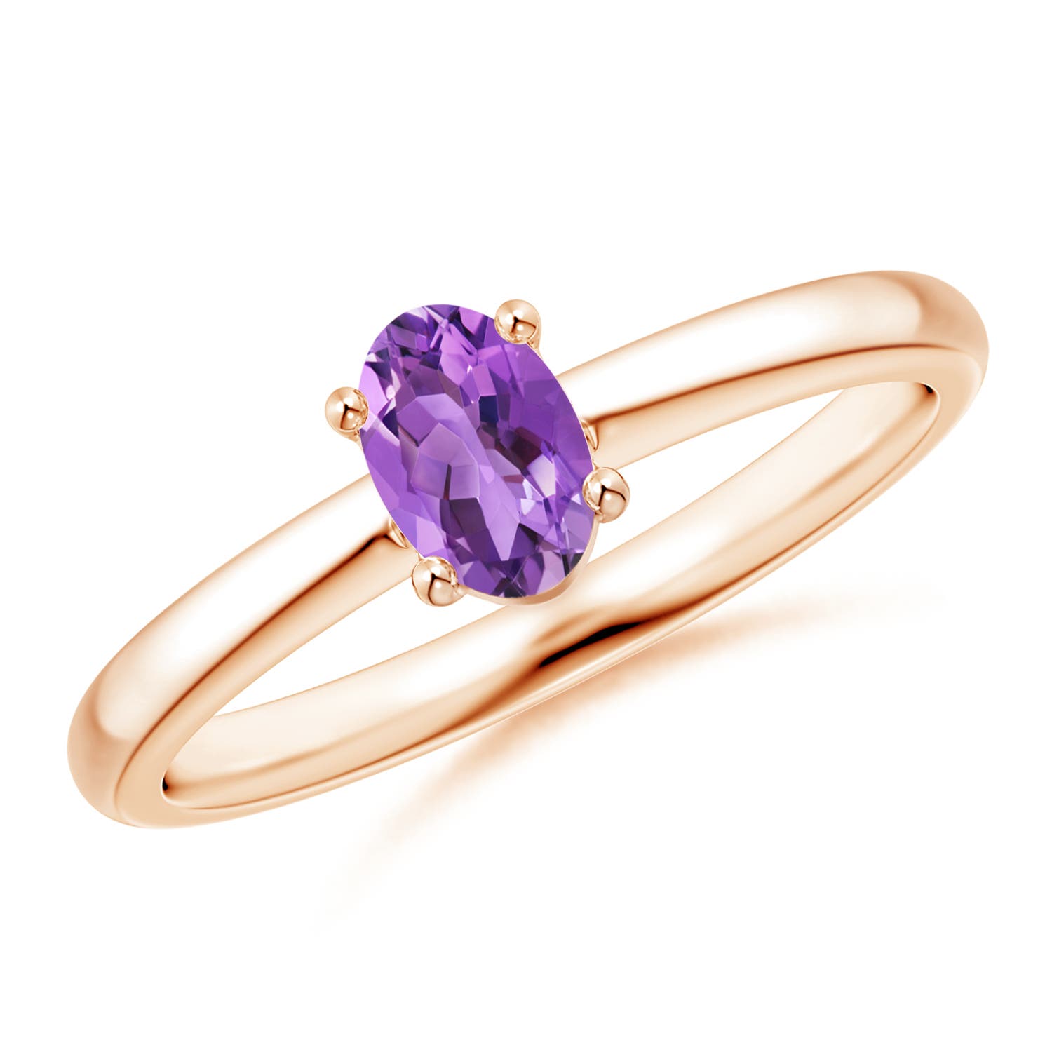 AA - Amethyst / 0.4 CT / 14 KT Rose Gold