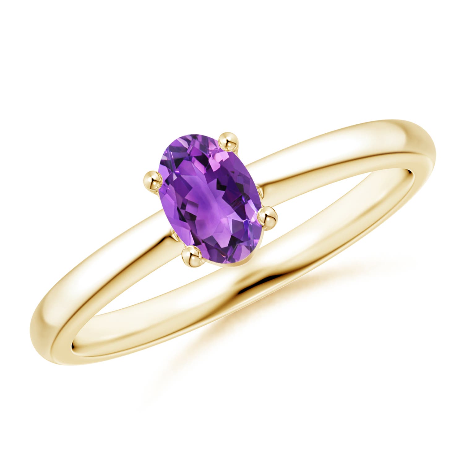 AAA - Amethyst / 0.4 CT / 14 KT Yellow Gold