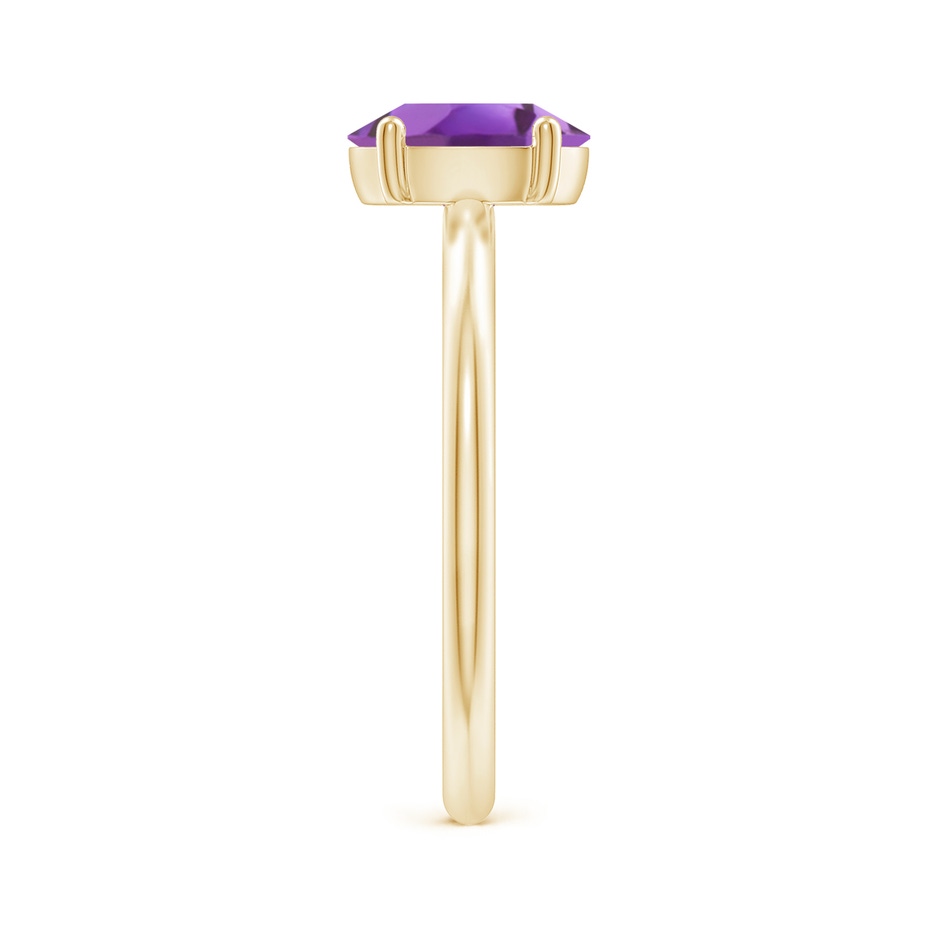 8x6mm A Classic Solitaire Oval Amethyst Promise Ring in 18K Yellow Gold side 299