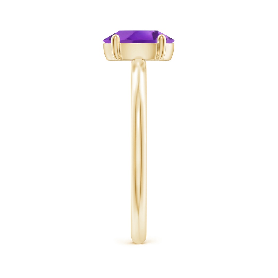 8x6mm AA Classic Solitaire Oval Amethyst Promise Ring in 18K Yellow Gold side 299