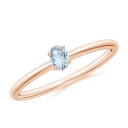 Classic Rose Gold Aquamarine Rings