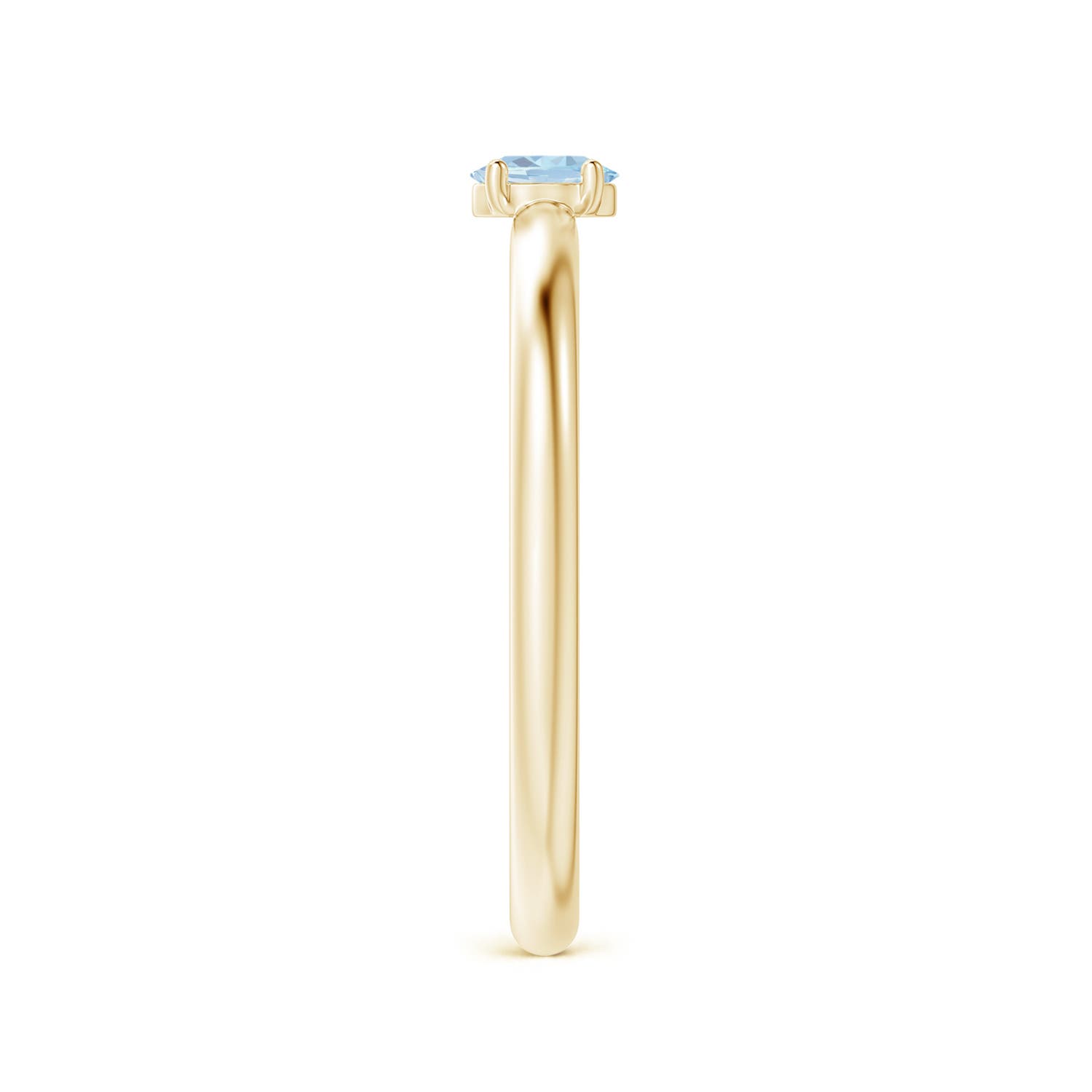 A - Aquamarine / 0.15 CT / 14 KT Yellow Gold