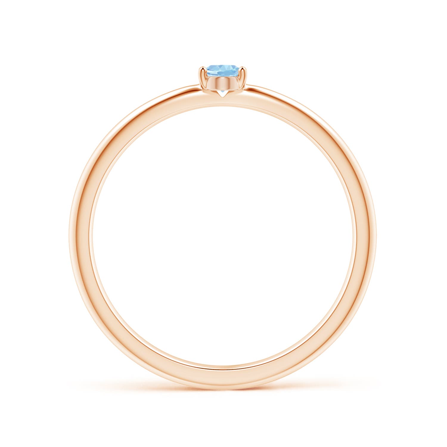 AAA - Aquamarine / 0.15 CT / 14 KT Rose Gold