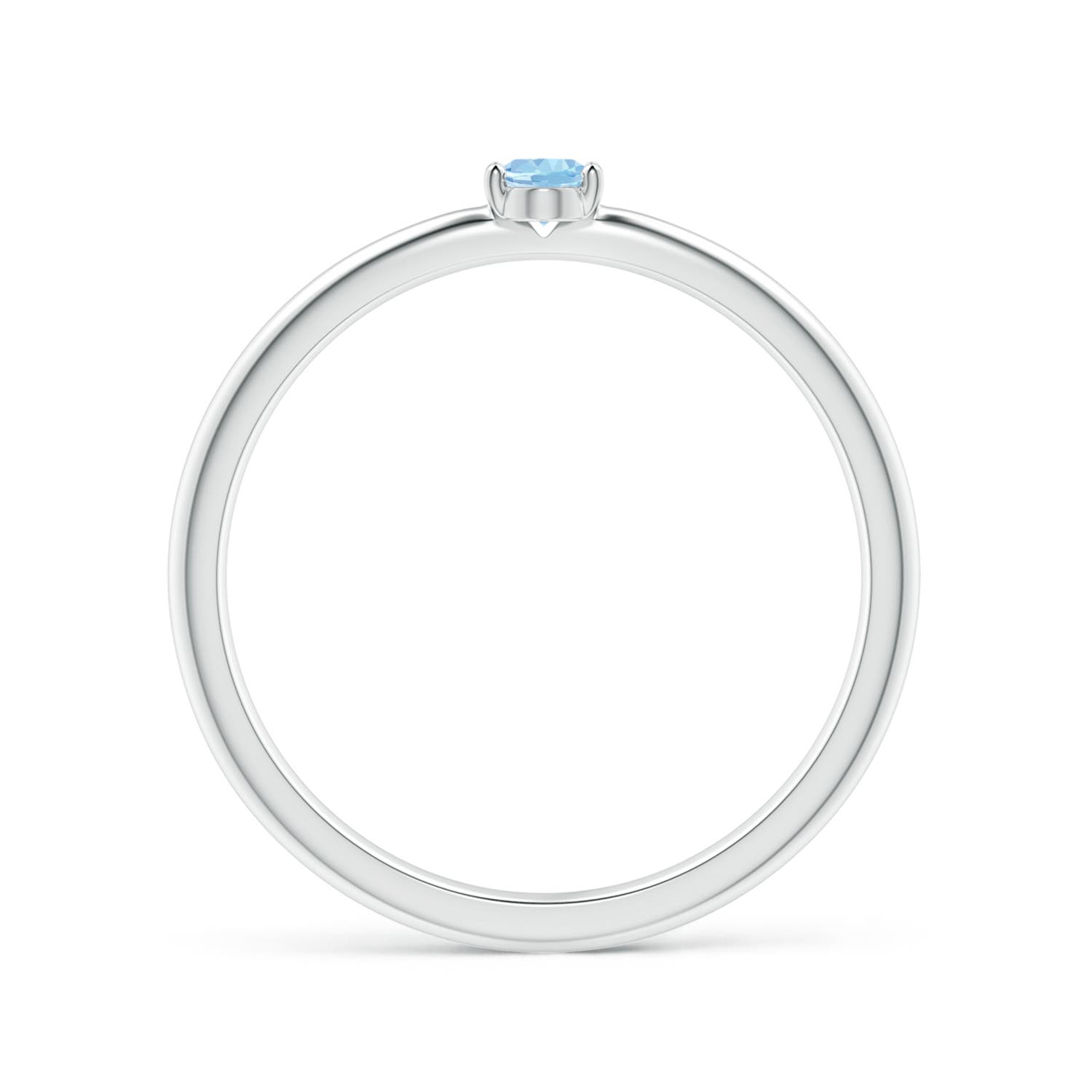 AAA - Aquamarine / 0.15 CT / 14 KT White Gold