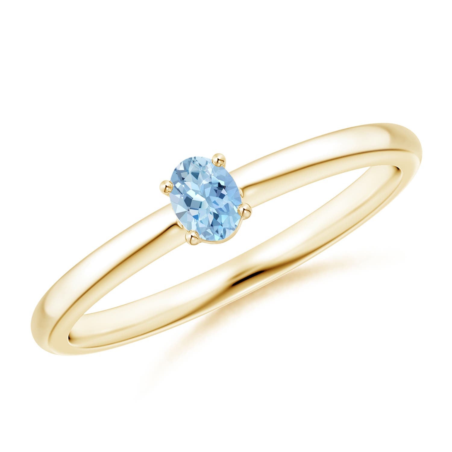 AAA - Aquamarine / 0.15 CT / 14 KT Yellow Gold