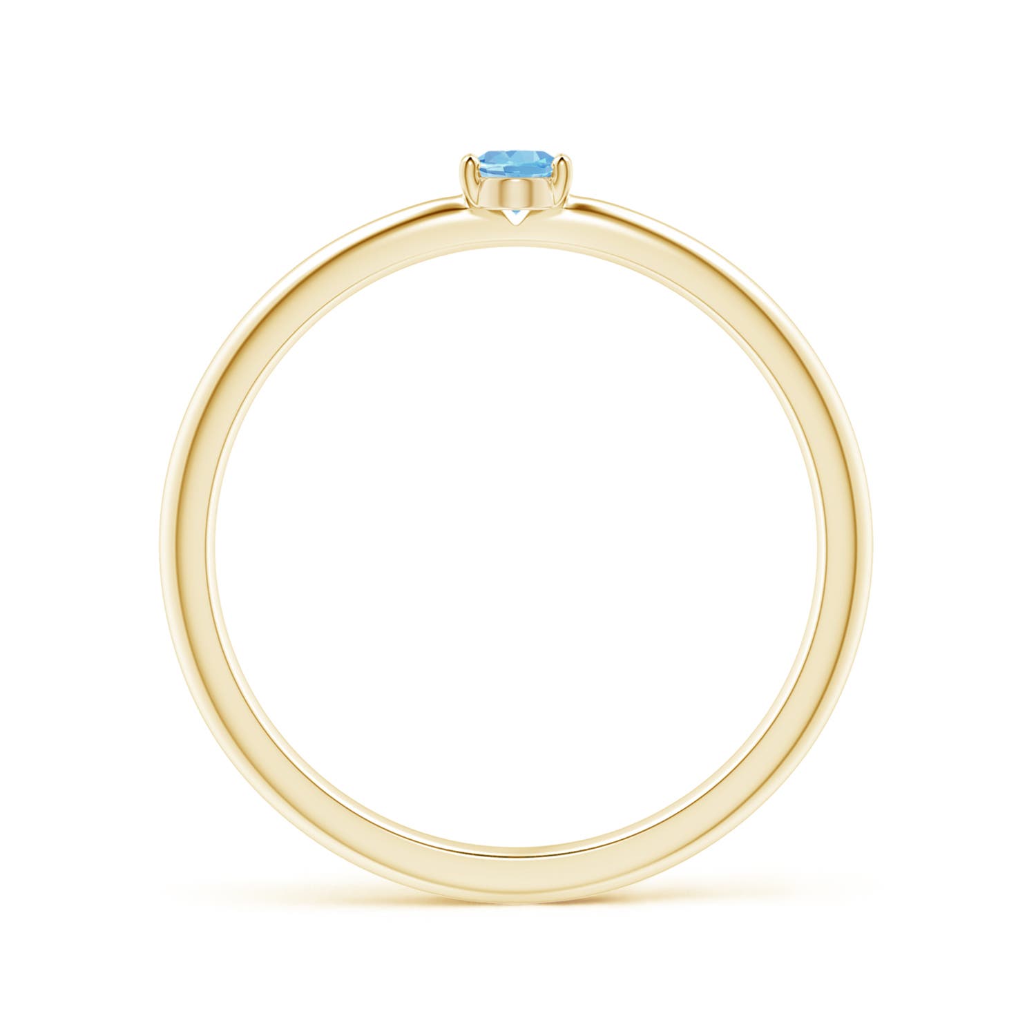 AAAA - Aquamarine / 0.15 CT / 14 KT Yellow Gold