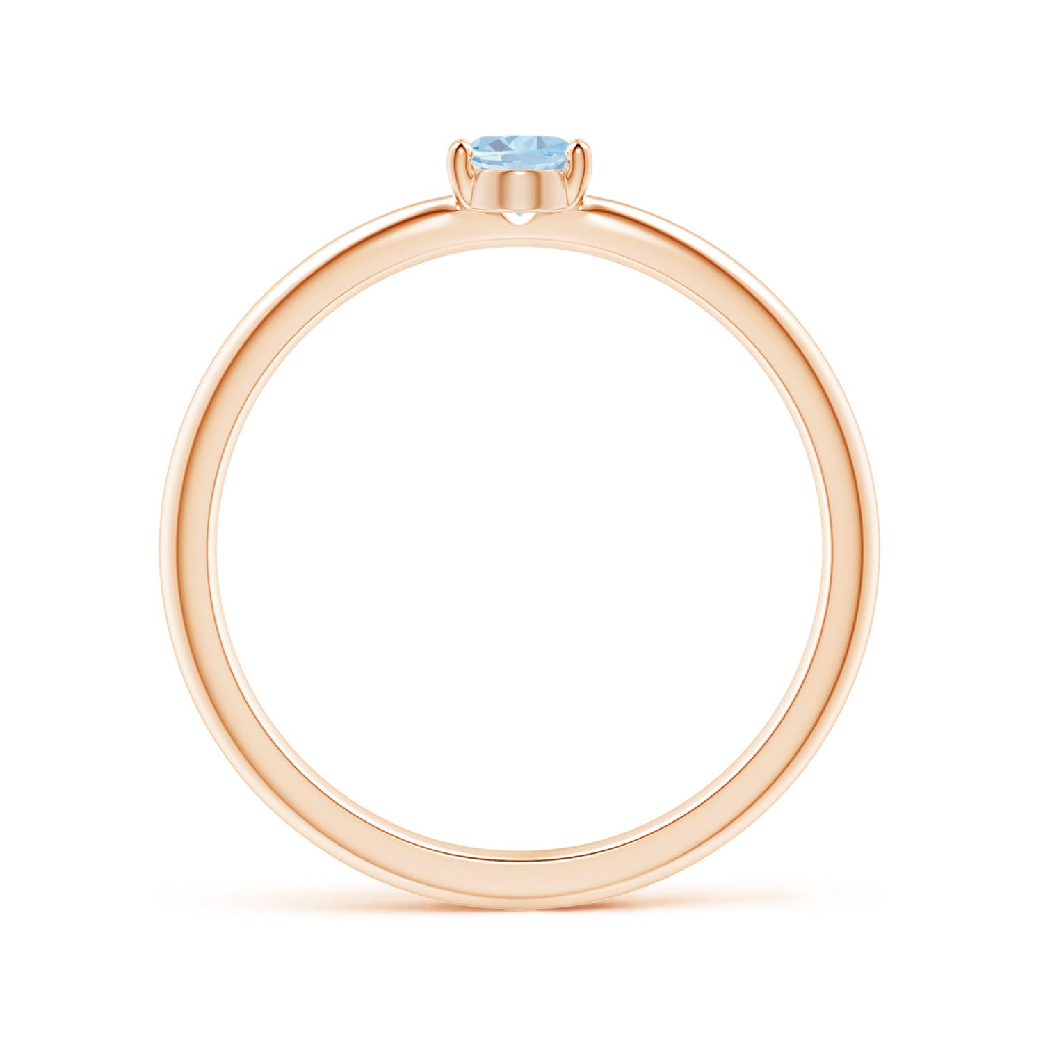 A - Aquamarine / 0.3 CT / 14 KT Rose Gold