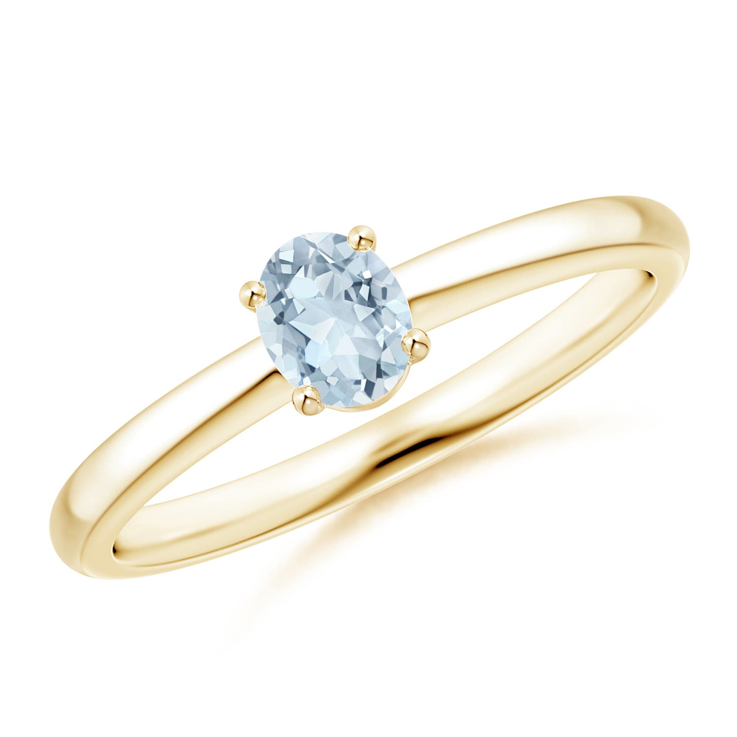 A - Aquamarine / 0.3 CT / 14 KT Yellow Gold