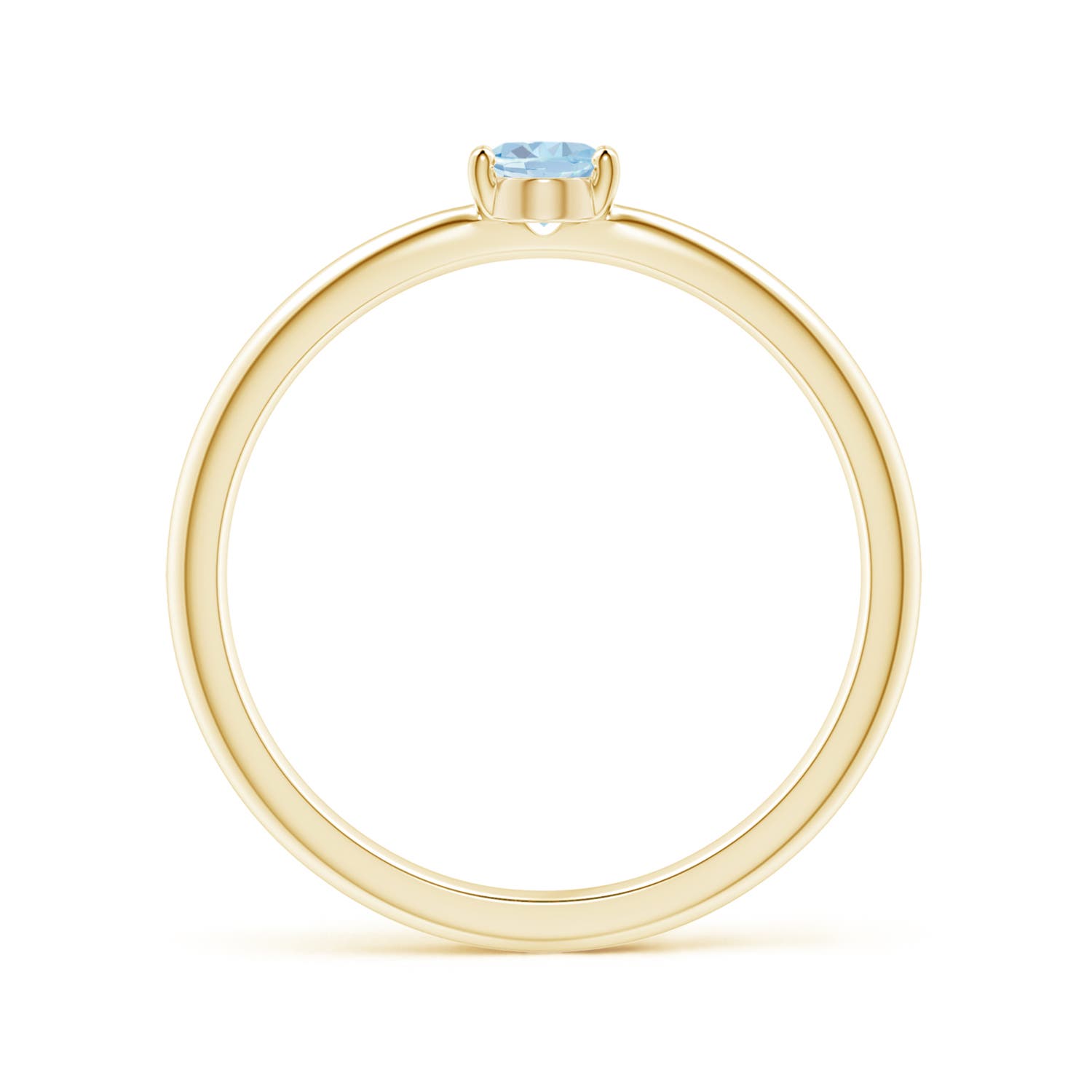 A - Aquamarine / 0.3 CT / 14 KT Yellow Gold