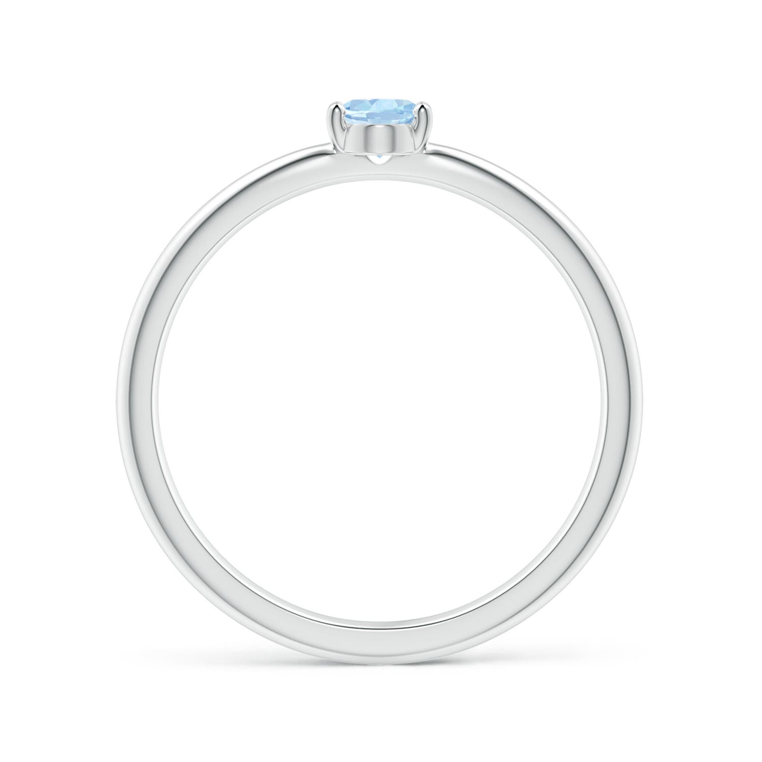 AA - Aquamarine / 0.3 CT / 14 KT White Gold