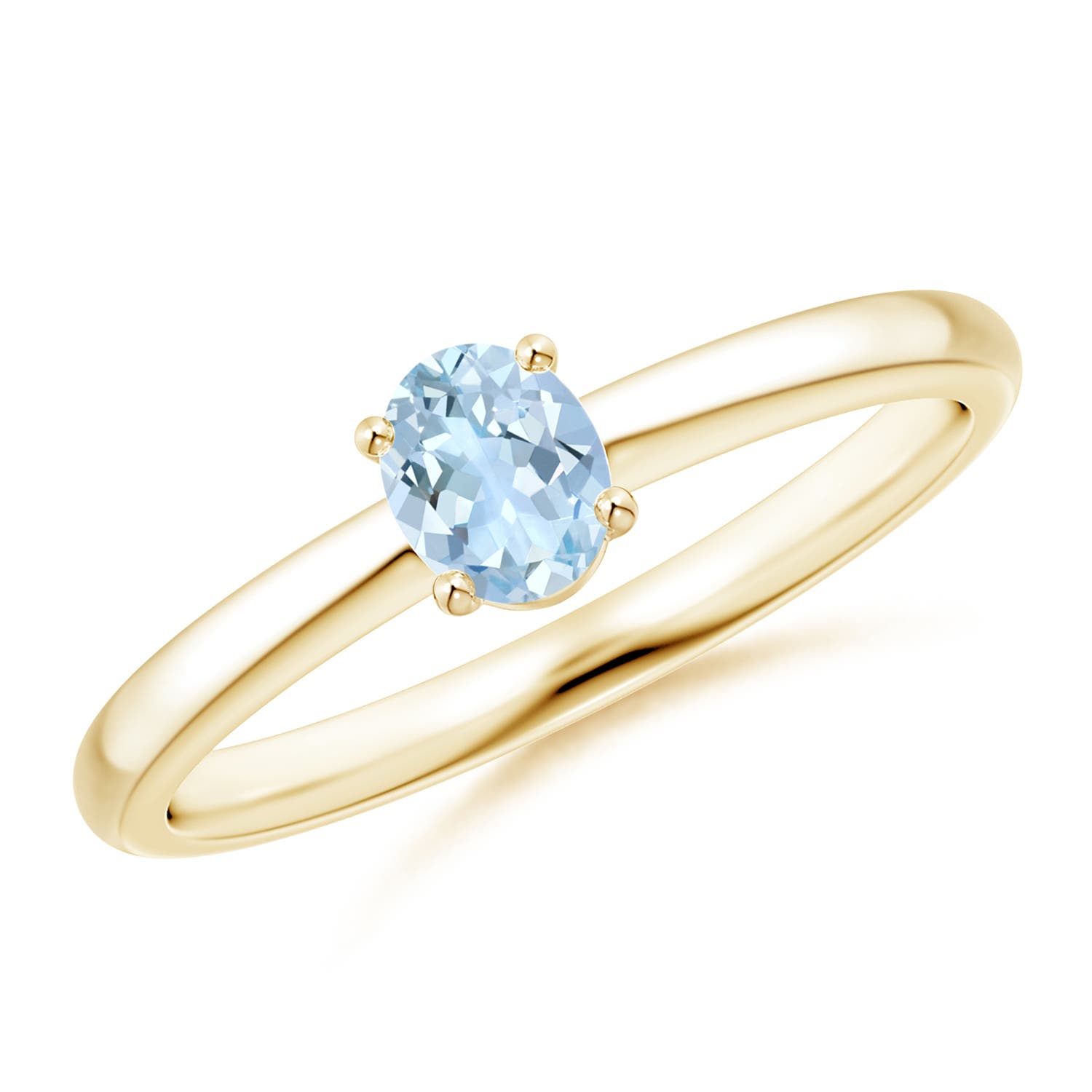 AA - Aquamarine / 0.3 CT / 14 KT Yellow Gold