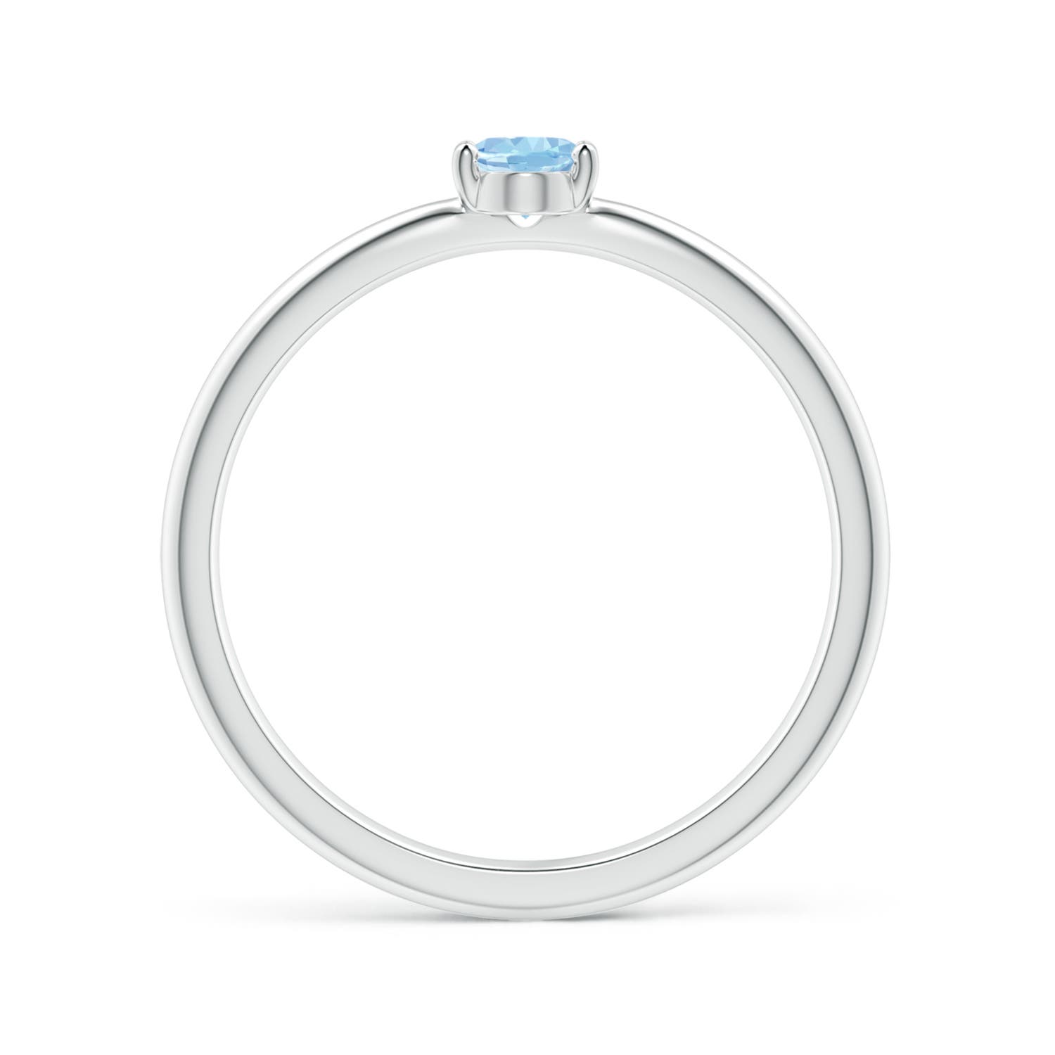 AAA - Aquamarine / 0.3 CT / 14 KT White Gold