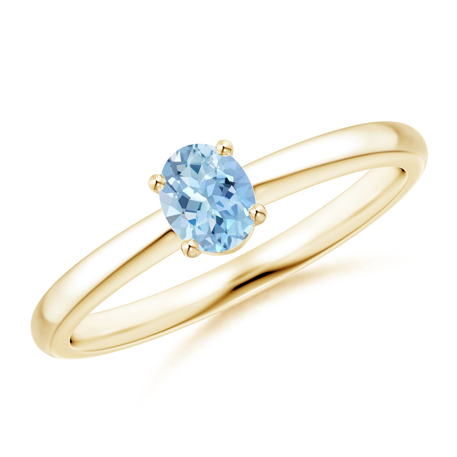 AAA - Aquamarine / 0.3 CT / 14 KT Yellow Gold