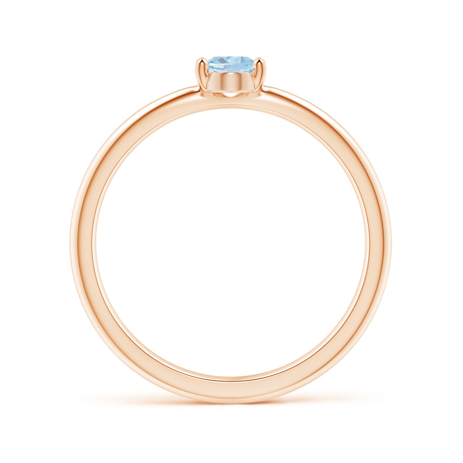 A - Aquamarine / 0.4 CT / 14 KT Rose Gold