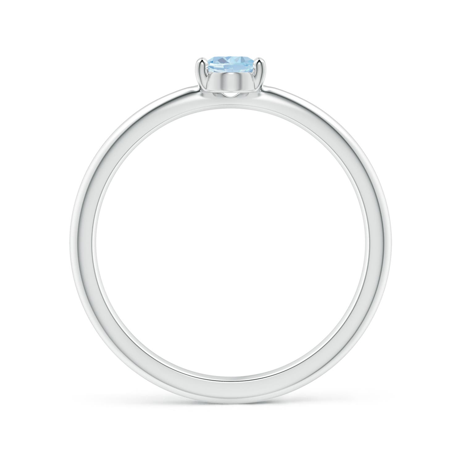 A - Aquamarine / 0.4 CT / 14 KT White Gold