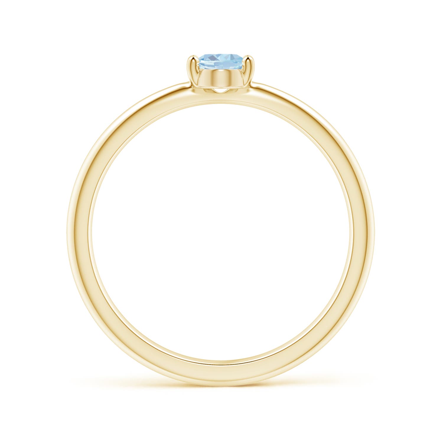 A - Aquamarine / 0.4 CT / 14 KT Yellow Gold