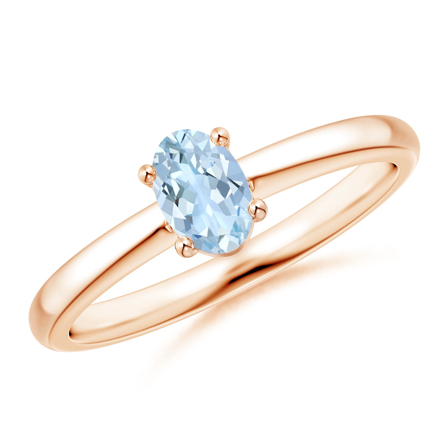 AA - Aquamarine / 0.4 CT / 14 KT Rose Gold