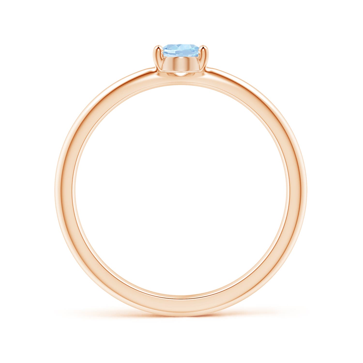 AA - Aquamarine / 0.4 CT / 14 KT Rose Gold