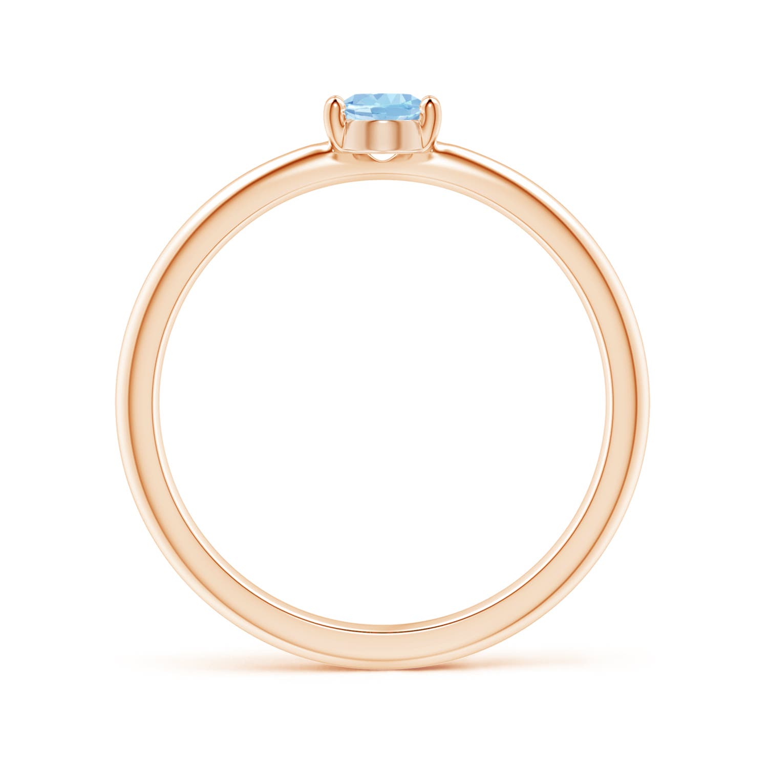 AAA - Aquamarine / 0.4 CT / 14 KT Rose Gold