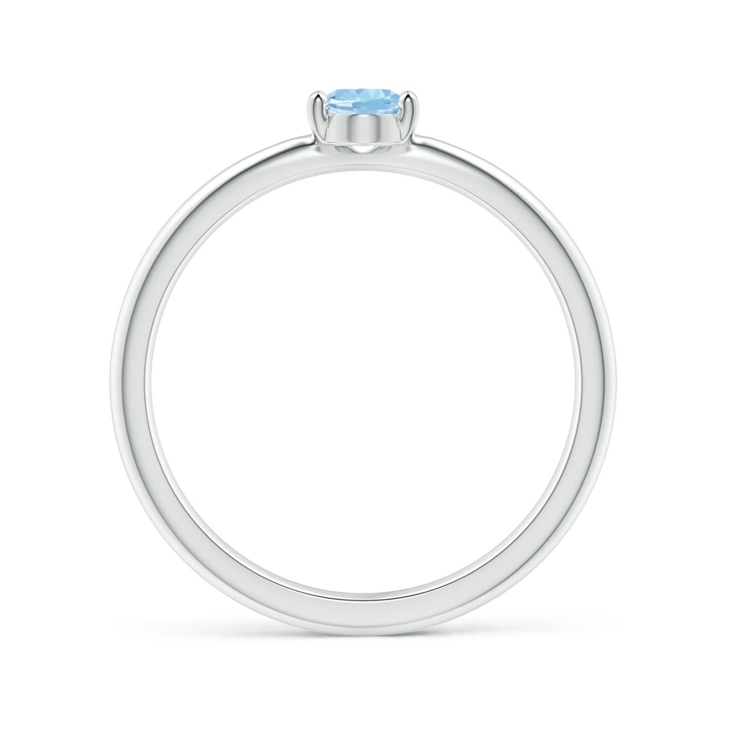 AAA - Aquamarine / 0.4 CT / 14 KT White Gold