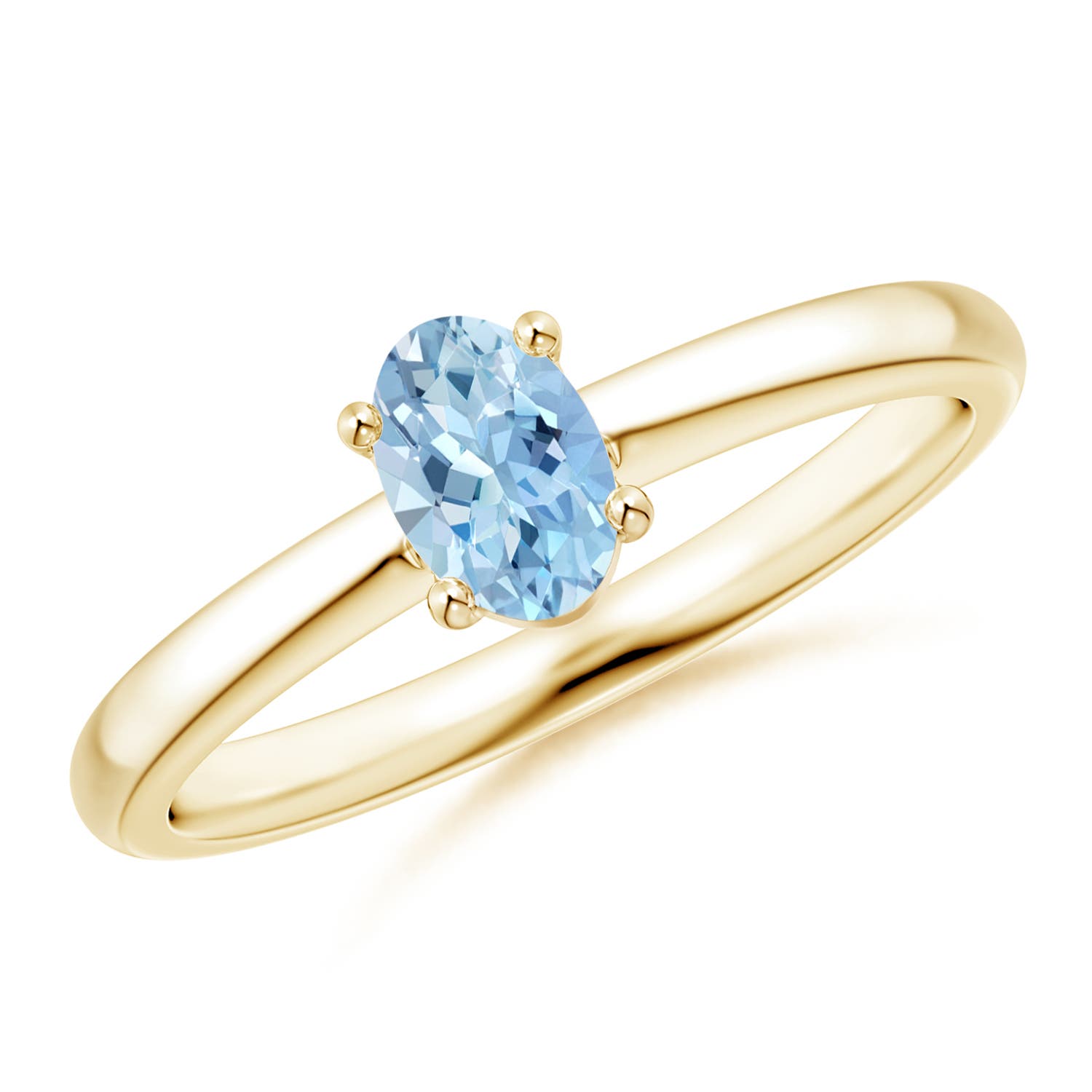 AAA - Aquamarine / 0.4 CT / 14 KT Yellow Gold