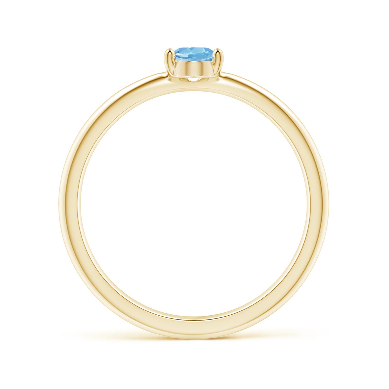 AAAA - Aquamarine / 0.4 CT / 14 KT Yellow Gold