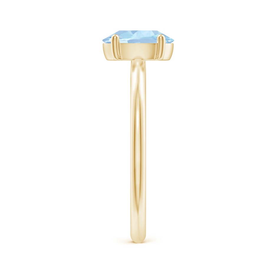 8x6mm AA Classic Solitaire Oval Aquamarine Promise Ring in 18K Yellow Gold side 299