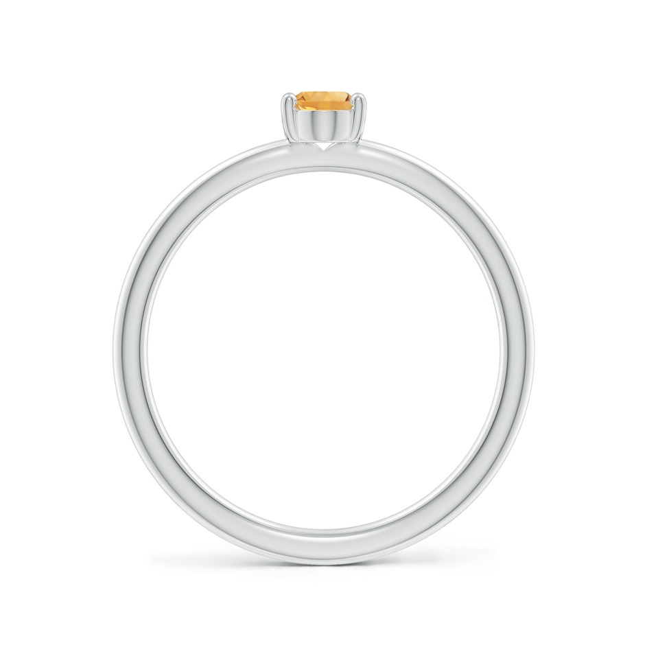 6x4mm A Classic Solitaire Oval Citrine Promise Ring in White Gold side 199