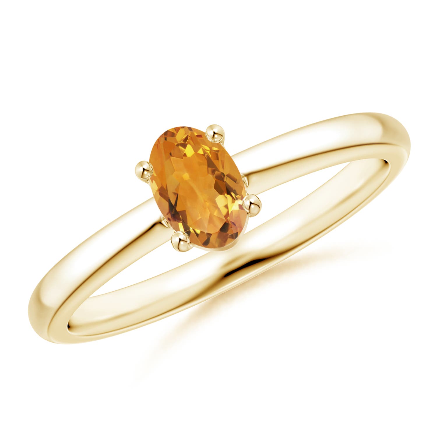 AA - Citrine / 0.4 CT / 14 KT Yellow Gold