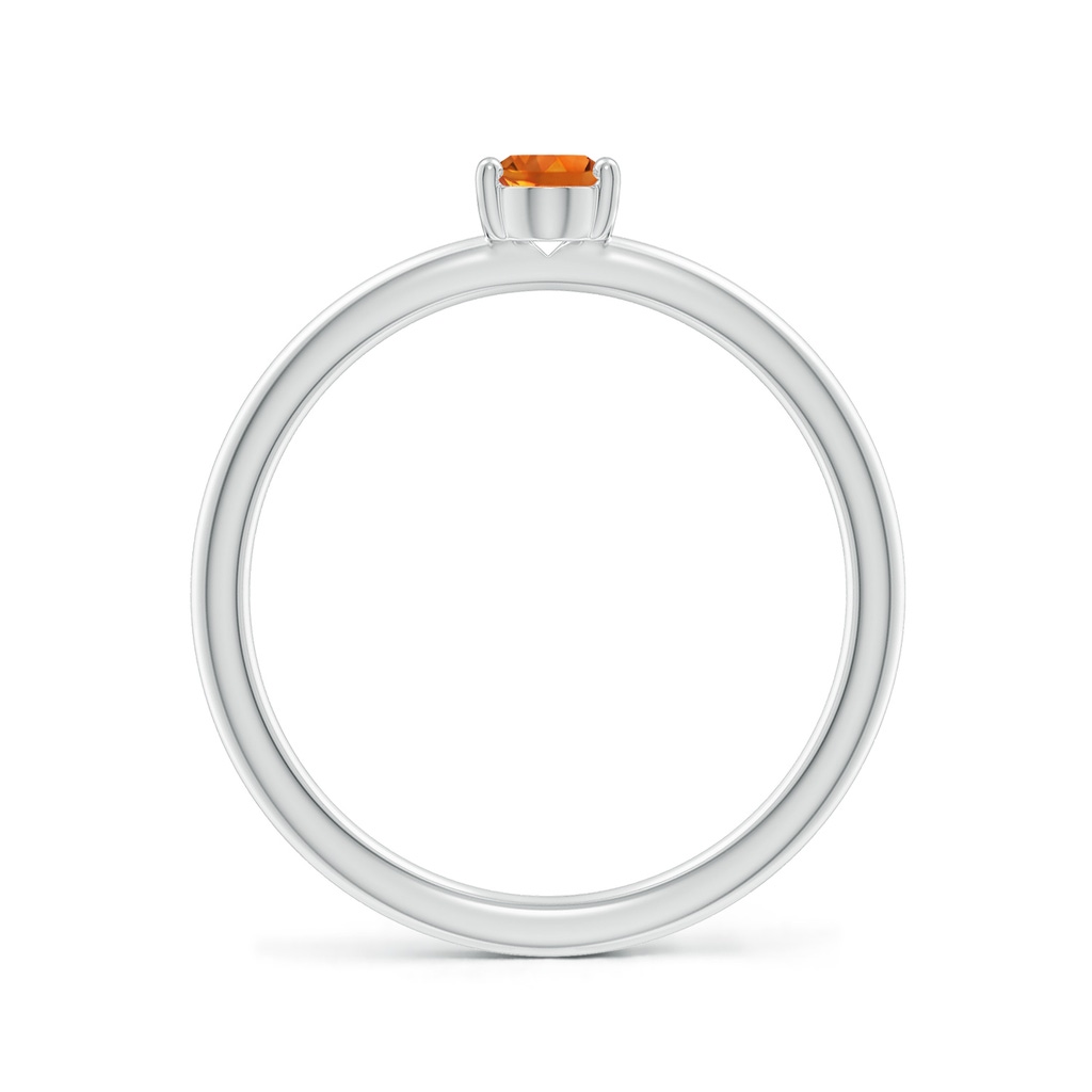 6x4mm AAAA Classic Solitaire Oval Citrine Promise Ring in 18K White Gold - side 199