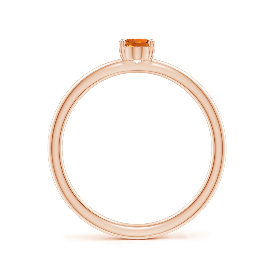 6x4mm AAAA Classic Solitaire Oval Citrine Promise Ring in Rose Gold side 199