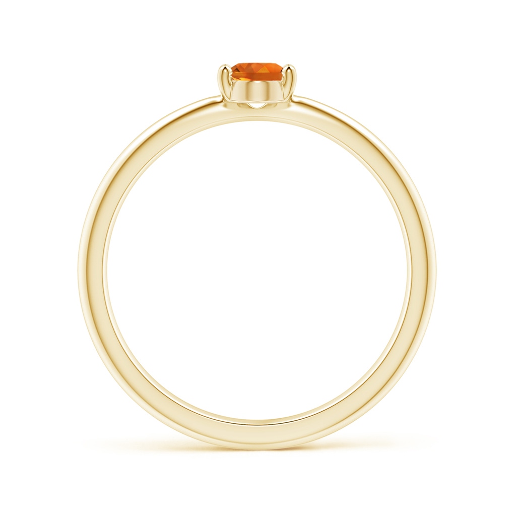 6x4mm AAAA Classic Solitaire Oval Citrine Promise Ring in Yellow Gold - side_1