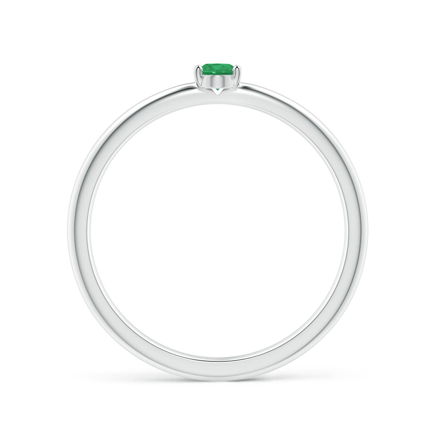 A - Emerald / 0.12 CT / 14 KT White Gold