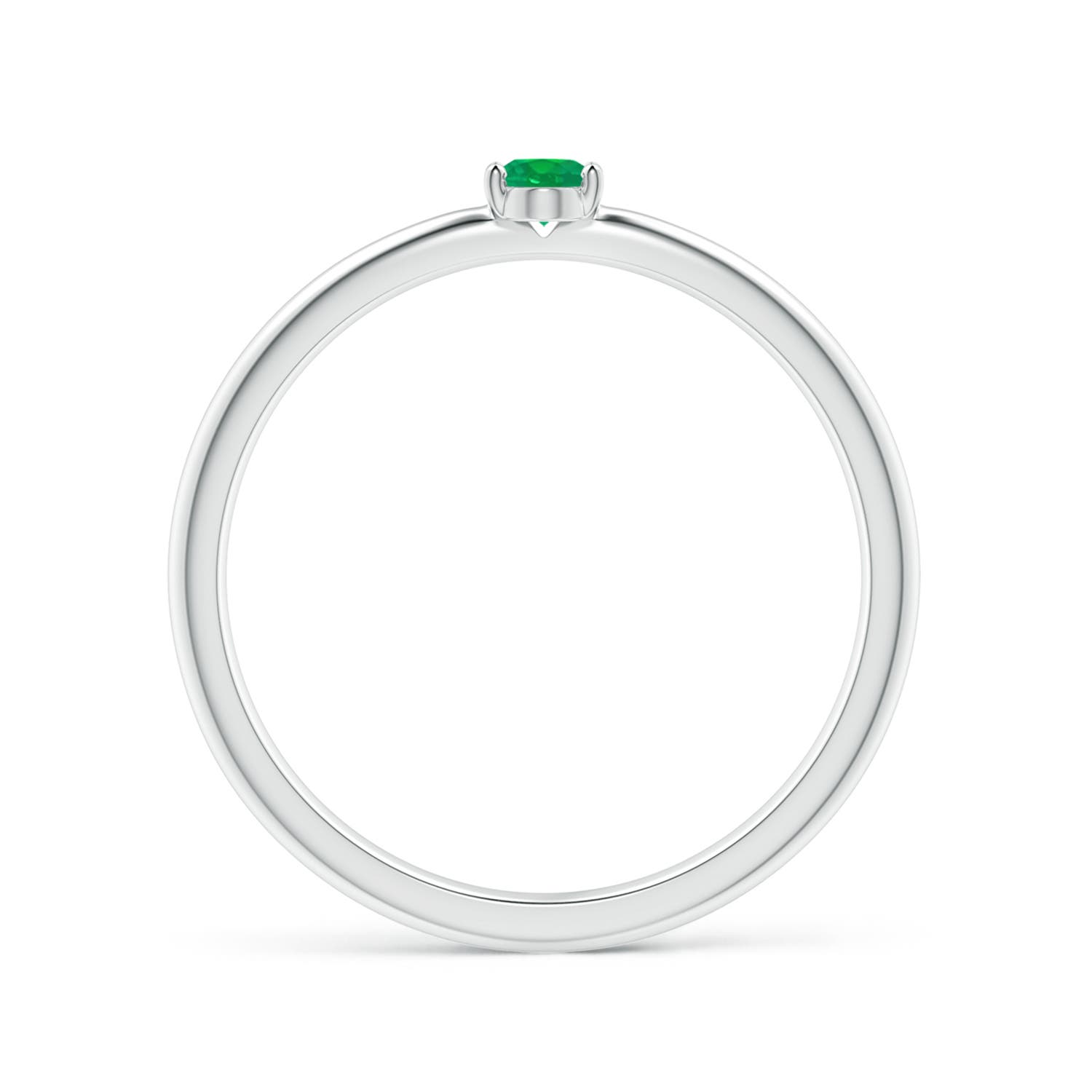 AA - Emerald / 0.12 CT / 14 KT White Gold