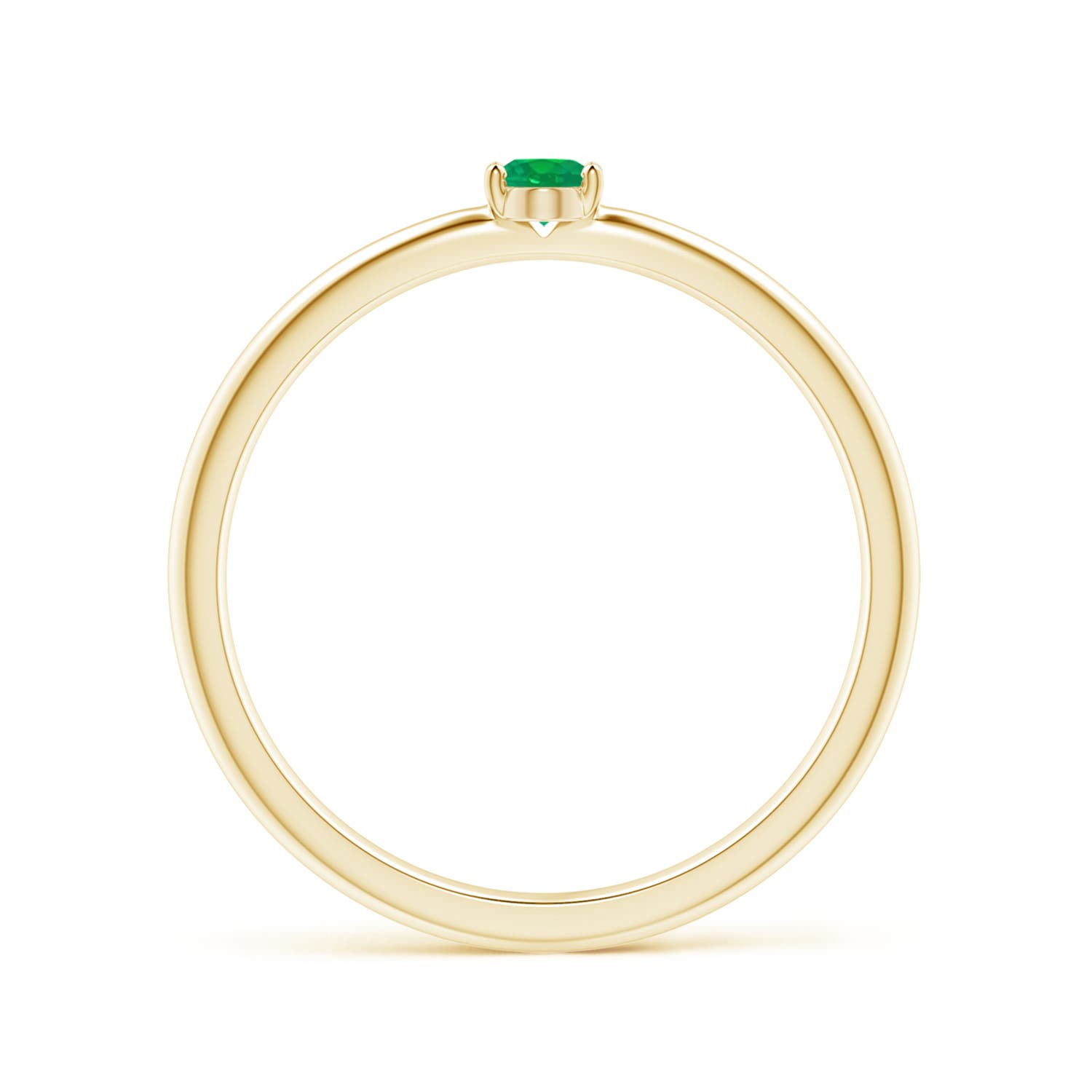 AA - Emerald / 0.12 CT / 14 KT Yellow Gold