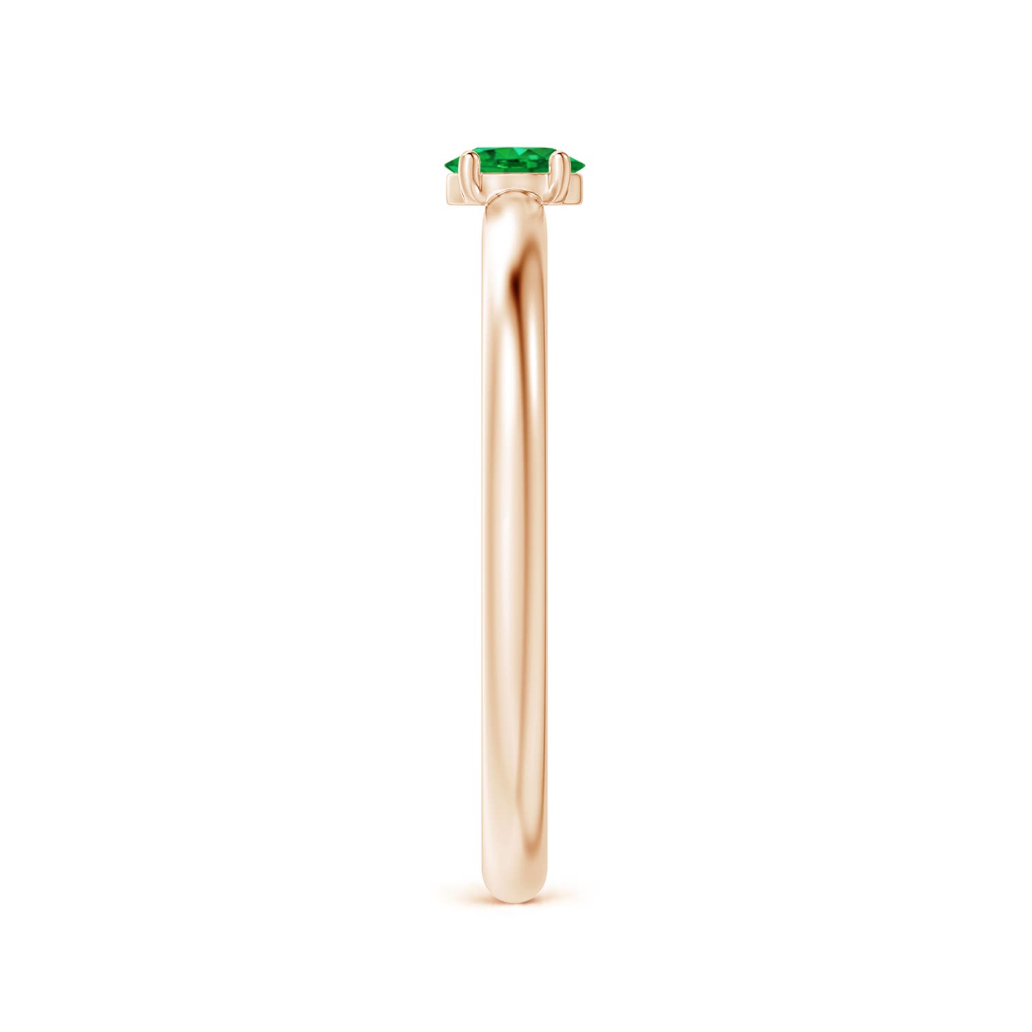 AAA - Emerald / 0.12 CT / 14 KT Rose Gold