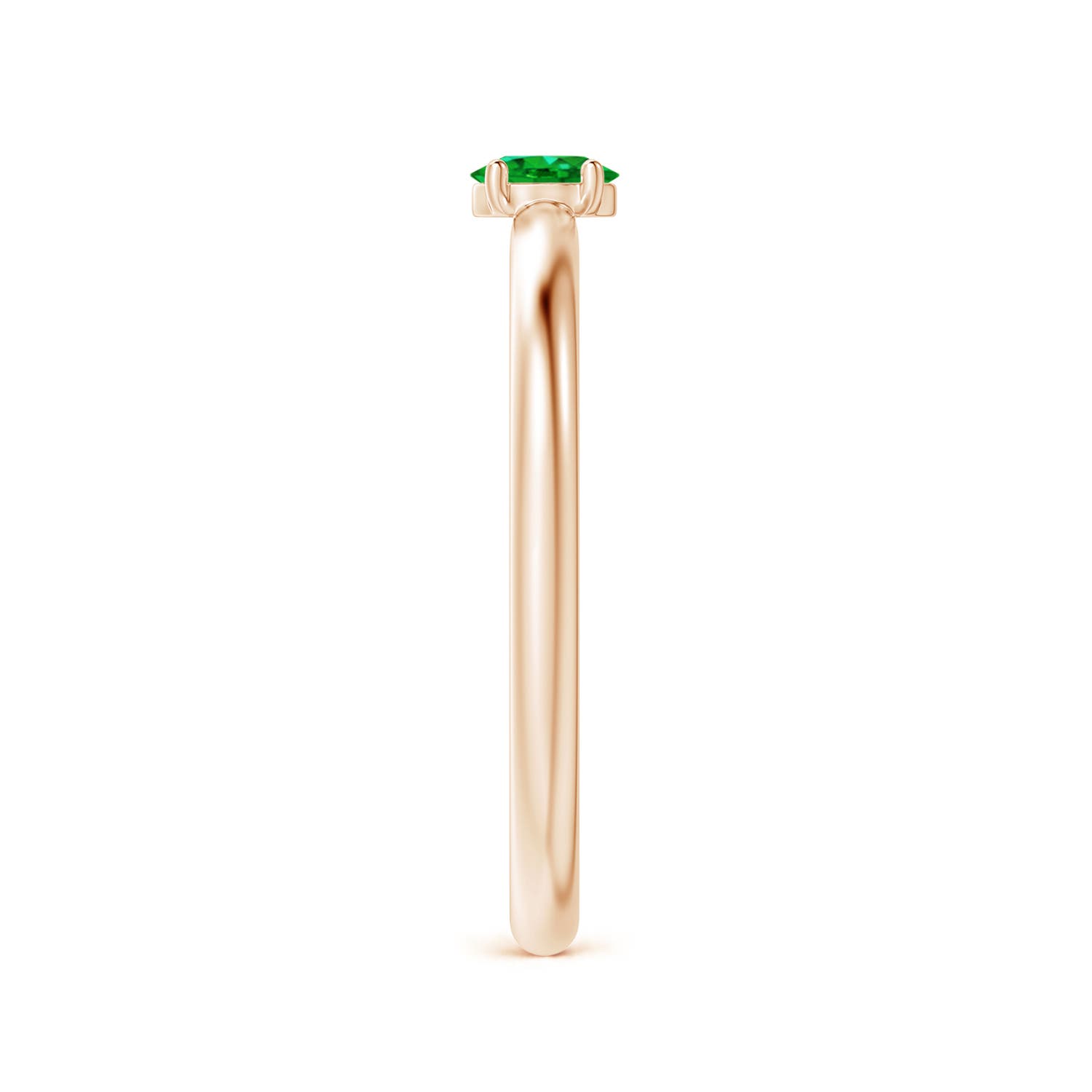 AAAA - Emerald / 0.12 CT / 14 KT Rose Gold