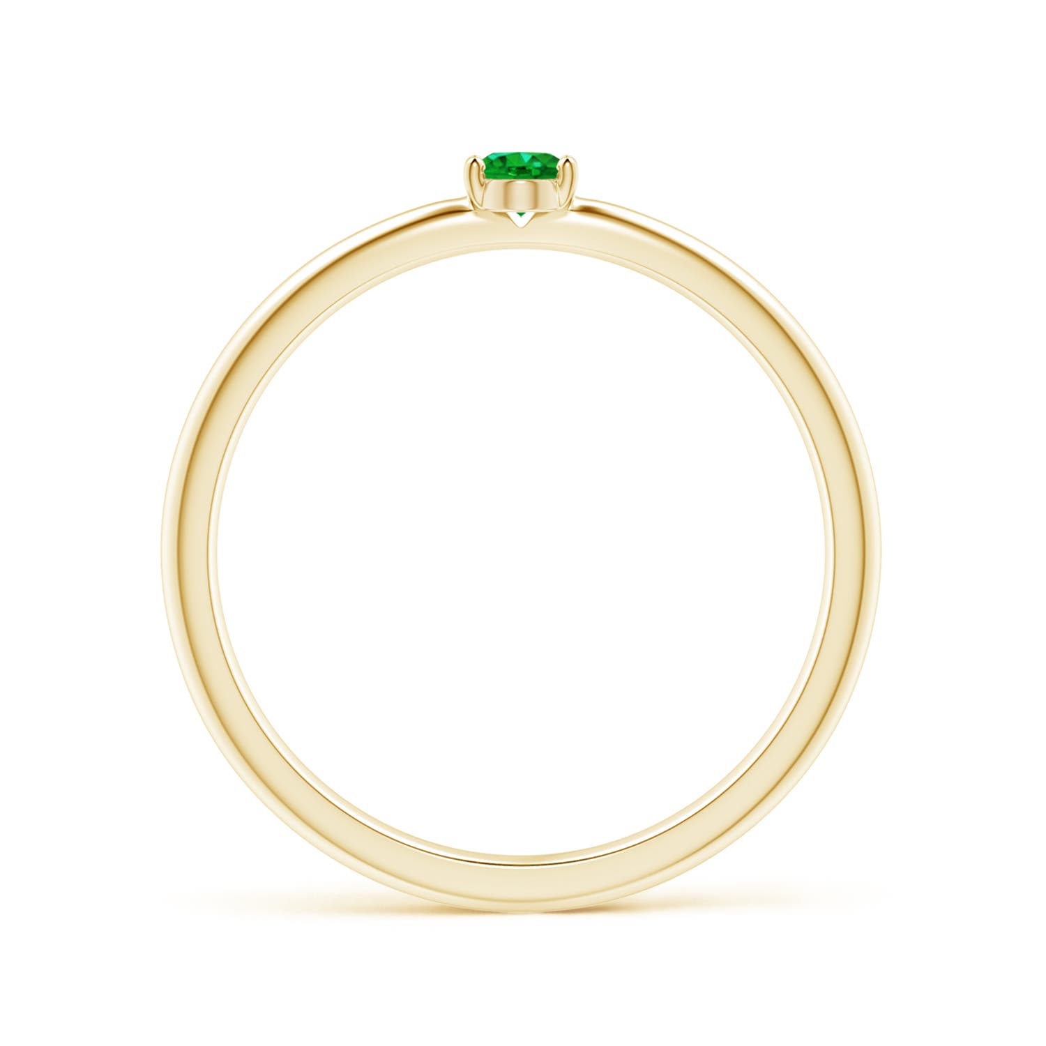 AAAA - Emerald / 0.12 CT / 14 KT Yellow Gold