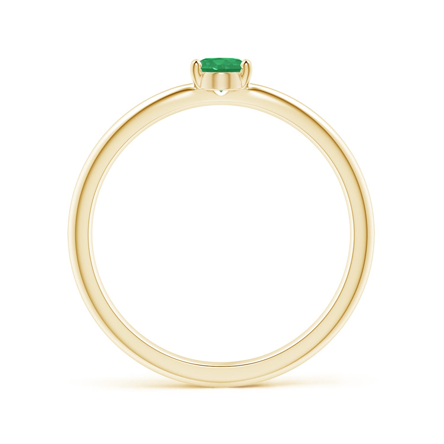 A - Emerald / 0.3 CT / 14 KT Yellow Gold
